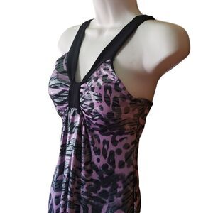 Rue21 Sexy Mini Dress Juniors Size Medium Empire Waist Purple Shimmer Padded